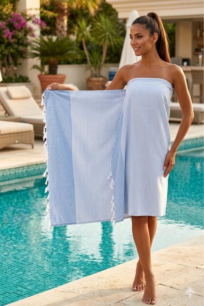 Samos Beach and Pool Peshtemali, Thin and Stylish Product, Sunbed Size, Cotton Woven