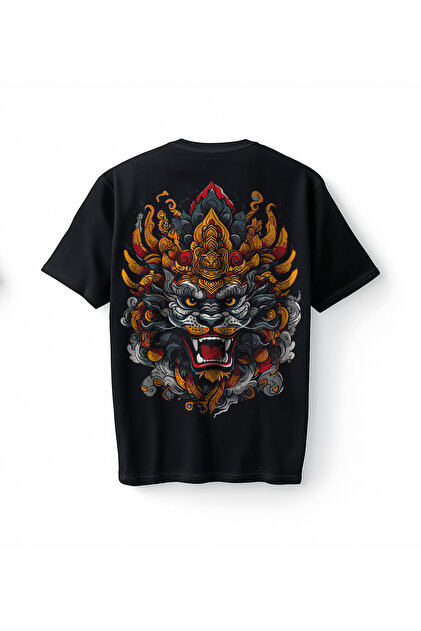 Asian Guardian Lion Head Beast Oversize Unisex T-Shirt T-Shirt
