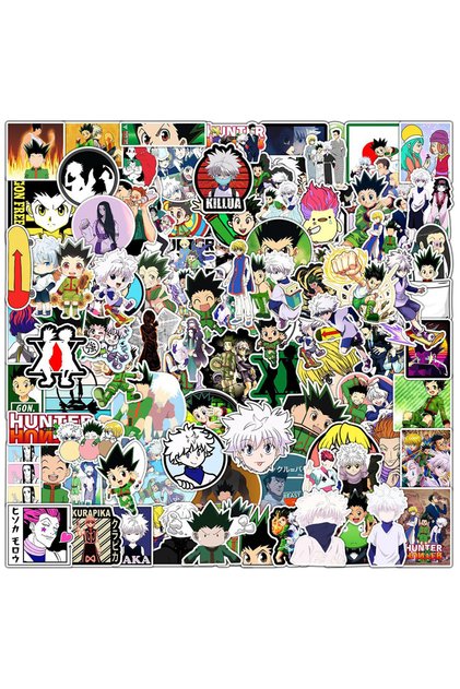 Bandai 100PCS 10/30/50/100PCS Hunter X Hunter Anime Stickers Toys Waterproof DIY Laptop Skateboard M