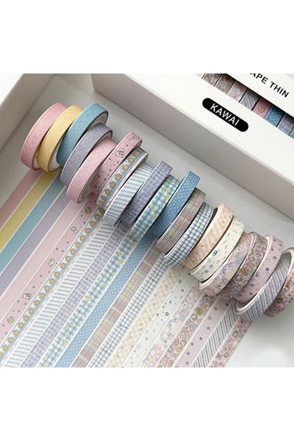 Cartoon powder Retro Cute Washi Tape Diary Decoration DIY Masking Adhesiva Scotch for Scrapbooking S