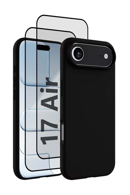 3Packs Liquid Silicone Protective Phone Case for iPhone 17 Air - Black-3