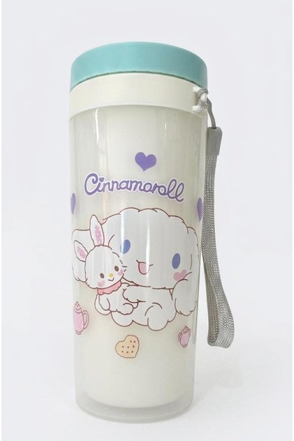Sanrio Cinnamoroll Desenli Sızdırmaz Kapaklı Plastik Su Şişesi 350 ML