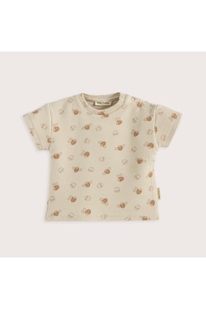 Happy Bee Printed T-Shirt Stone