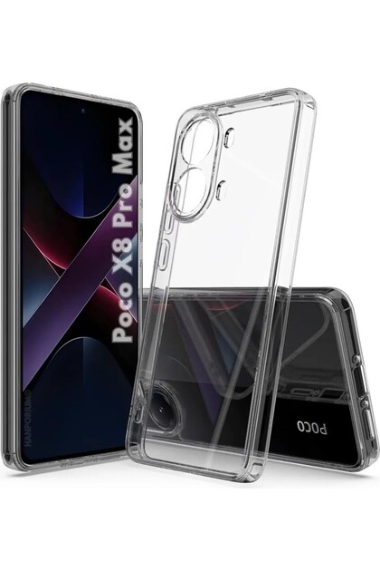 Xiao mi Uyumlu Poco X8 Pro Max Kılıf Kamera Korumalı Şeffaf Yumuşak Silikon Kılıf