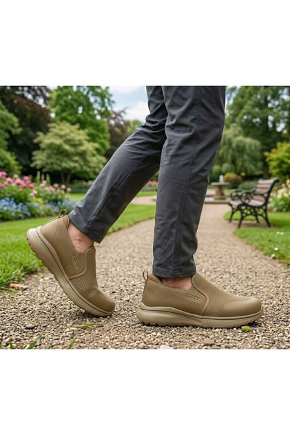 1201 Men's Mink Orthopedic Laceless Comfortable Lightweight Memory Walking Original Hajj Umrah Dad Daily Cloth Sports Shoes