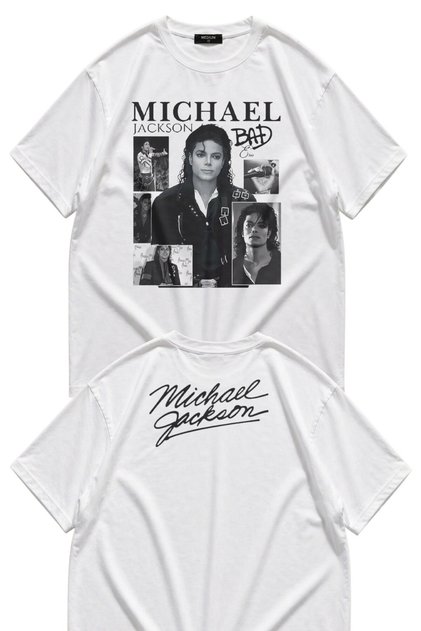 Unisex Oversize Μπλουζάκι με στάμπα Michael Jackson Bad Ense