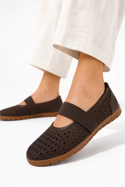 Ultra bequeme, flexible Sohle mit Mesh-Detail, tägliche Damen-Ballerinas