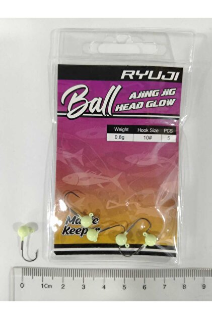 Ball Ajıng Glow 0,8 GR Jıghead İğne No : 10