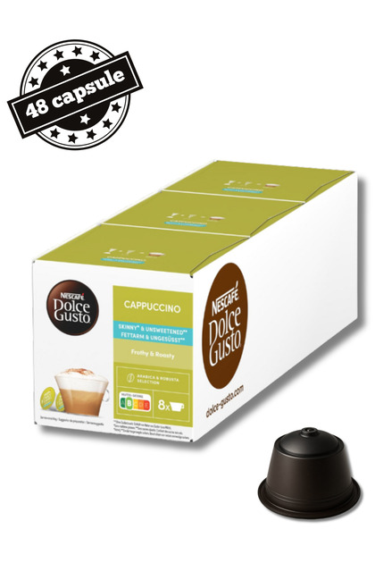 3 x 16 (8+8) Dolce Gusto Капучино Скини несладени капсули