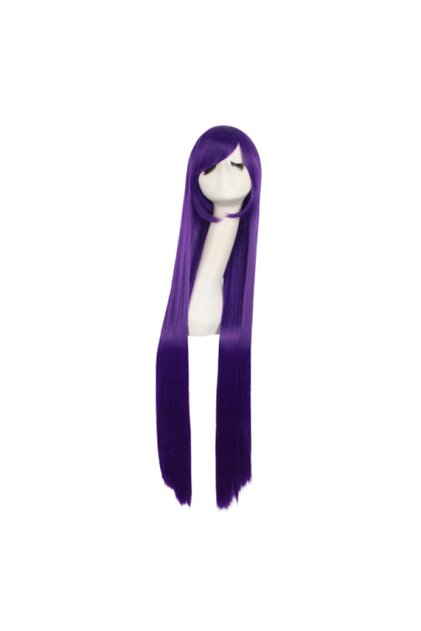 Peruca, Fibra Sintetica, Accesorii Pentru Costum, Sistem De Fixare, 100 cm, Violet