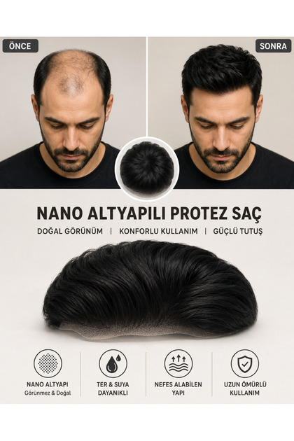 Koyu Kahverengi Protez Saç
