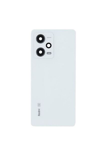 Xia omi Uyumlu Redmi Note 12 Pro 5G Beyaz Kamera Camlı Arka Pil Kapağı Batarya Kapağı Arka Kapak