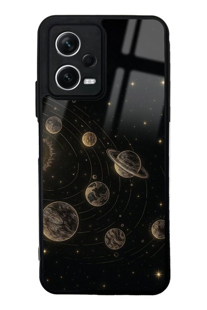 Xiaomi Redmi Note 12 5g Golden Orrery Design Glossy Phone Case
