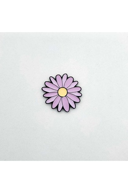 Purple Daisy Flower Phone Sticker, Adhesive Decal compatible with iPhone, Floral Design, Lavender