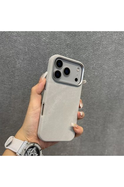 Iphone 14 Pro Max (6.7 inç) Uyumlu Magsafe Destekli Premıum Süet Telefon Kılıfı İçi Kadife Metal Tuş Detaylı Özel Kutulu