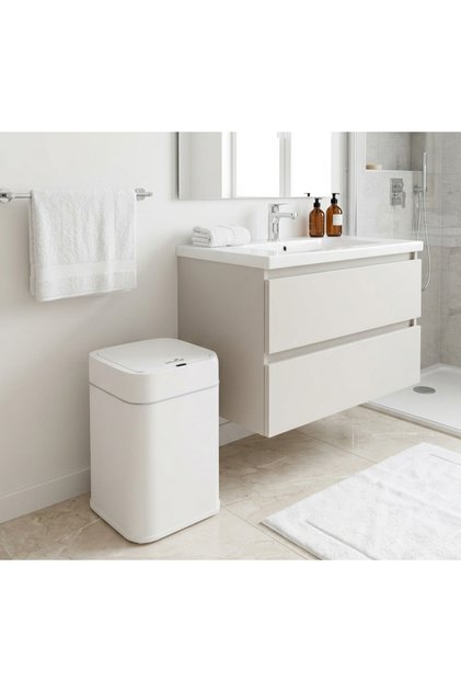 Hareket Sensörlü Beyaz Mutfak Çöp Kovası Banyo Çöp Kovası 18 Lt