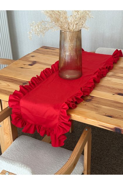 Lovely Linen Heryeri Ruffle Runner 40Cmx120Cm