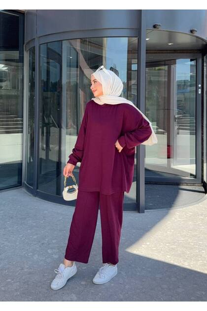 Oversize Modal Bat Cut Blouse, Carrot Cut Shalwar Set
