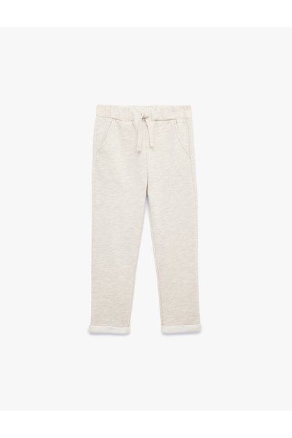 Elastic Waist Ribbon Sweatpants