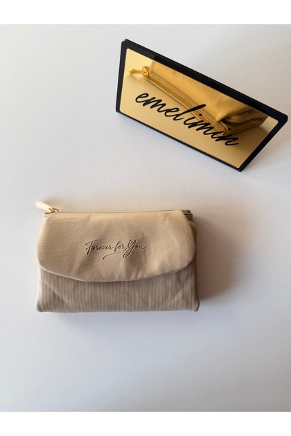 Women's Beige Small Wallet Multi-Compartment Card Holder Mini Wallet with Coin Compartment