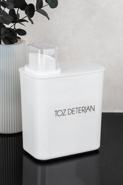1 Piece 2200 ml Self-Scaled Detergent Box Set Powder Detergent Labeled Scale Lid Detergent Container