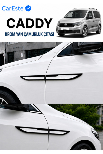 VOLKSWAGEN CADDY UYUMLU KROM ÇAMURLUK ÇITASI (ÇAMURLUK ÇITASI ORJİNALİNDE OLAN MODELLER İÇİN UYUMLU DEĞİLDİR)