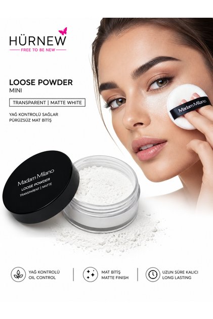 HÜRNEW loose powder toz pudra 01 beyaz