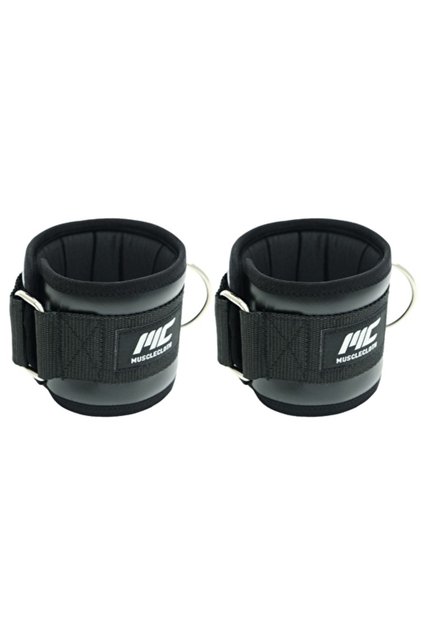 Deri Padded Ankle Cuff 2'li Paket Siyah
