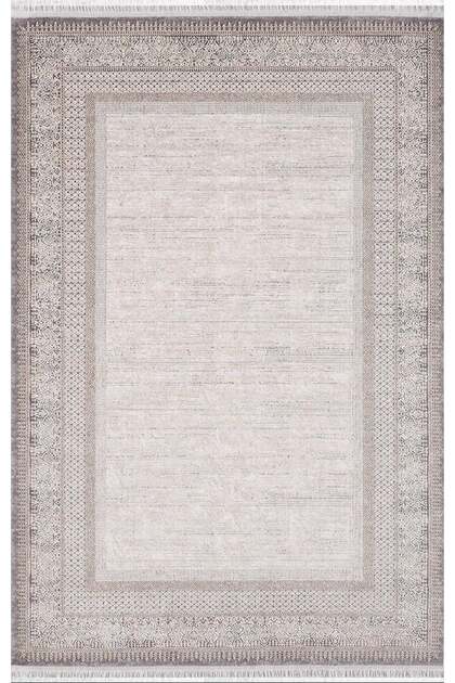 Barok 02249B Bej Kahverengi Viskon Akrilik Salon Halısı | İpeksi Parlak | Robot Süpürge Uyumlu | 200 x 290