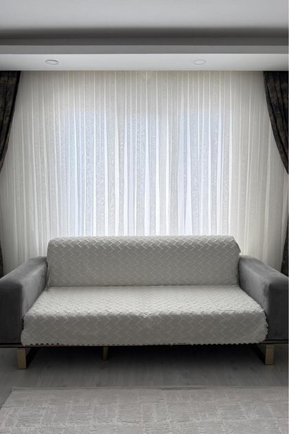 Panayır 170X210 cm Non-Slip Base Sofa Cover Cream