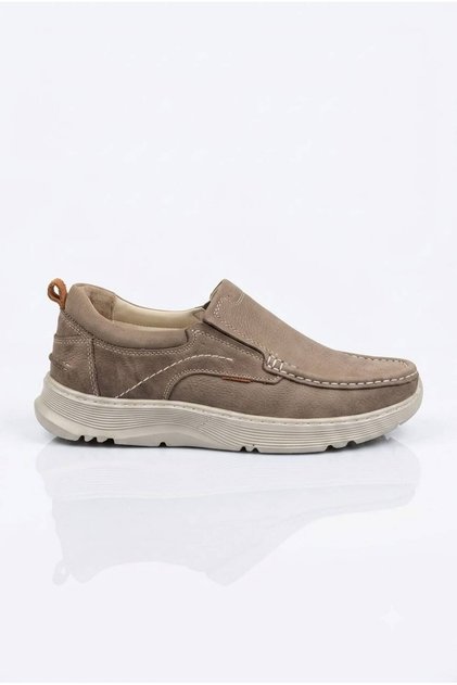Men's Beige Inner and Outer Genuine Leather Daily Casual Shoes Orthopedic Light Stitched Sole 803