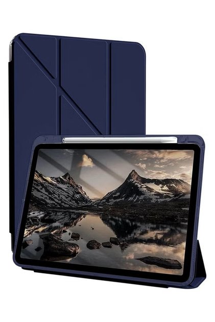 Cat Cot iPad Air 11 Inch Case (M3 2025 / M2 2024) / iPad Air 10.9 Case (5th/4th Gen) - 5-in-1 Origami Standing Protective Folio Cover with Pencil Holder & Clear Back, Auto Sleep/Wake