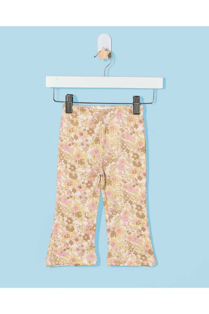 Infant Girls Pink Floral Pointelle Leggings