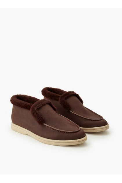 Women Faux Fur Slip-On Loafers