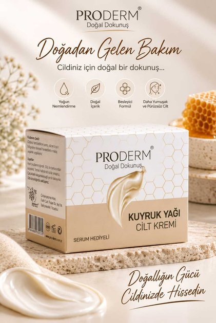 Kuyruk Yağı Cilt Kremi 100 ml – Yoğun Nemlendirici Cilt Bakım Kremi