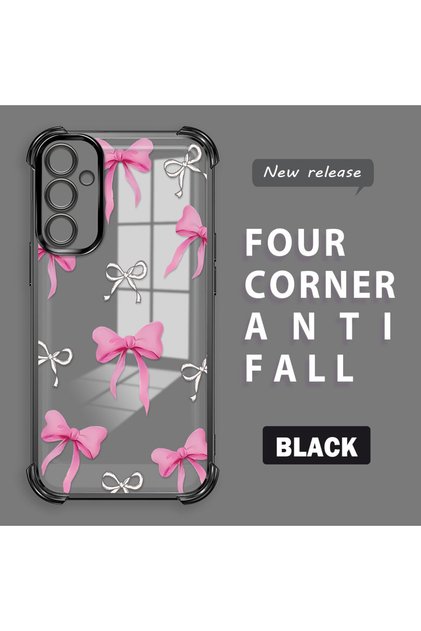 Samsung Galaxy A34 Compatible Transparent Back Four Corners Reinforced Impact Protection Silicone Case
