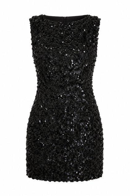Black Sequin Mini Dress
