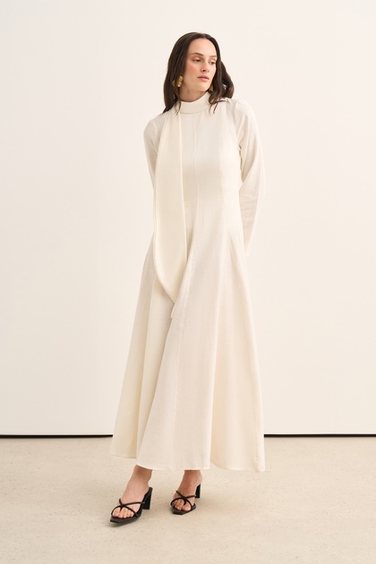 Women's Elora Organic Cotton Dress Ecru