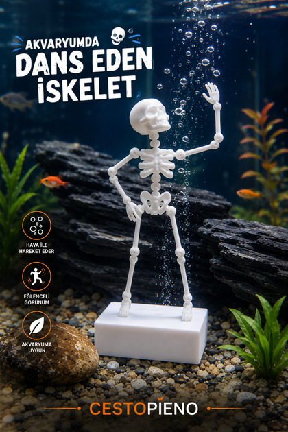 Hareketli Akvaryum İskeleti Hava Motoru ile Çalışan Dans Eden Dekor