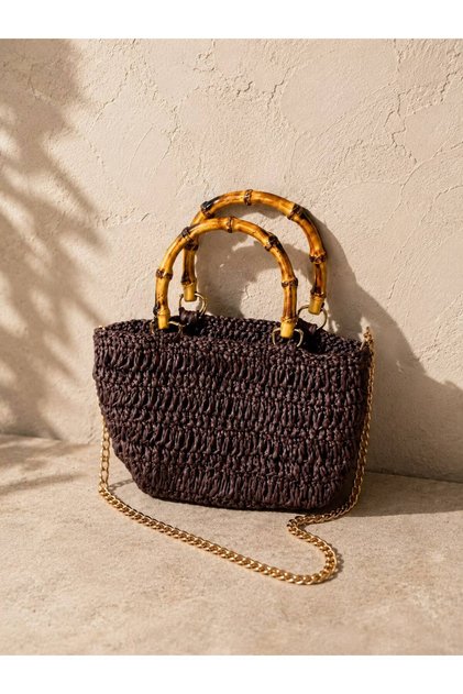 Wicker Knitted Hand and Shoulder Bag