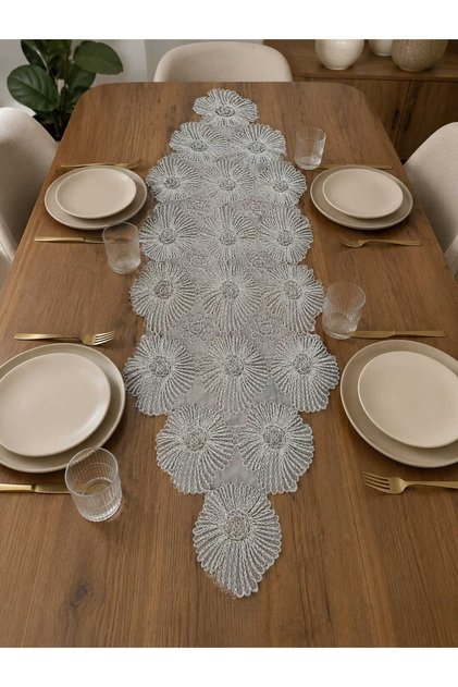Dilek Mink Lace Runner/Table-Console Cover