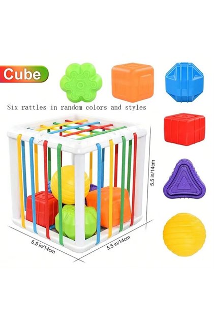 14CM Baby Montessori Toy 2 Years Shape Sorter Toy Sensory Sorting Toys Motor Training Games Kids Edu