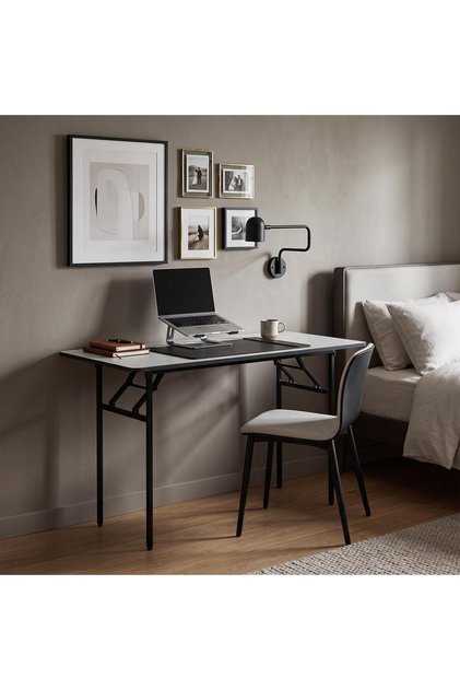 Modern Design Foldable Office Desk with Strong Metal Legs