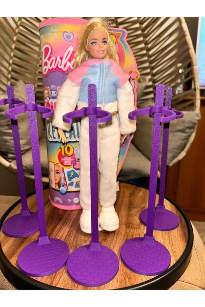 5 adet Barbie Bebek Standı Ayarlanabilir Yükseklik ve Renk Seçenekleri 5 adet