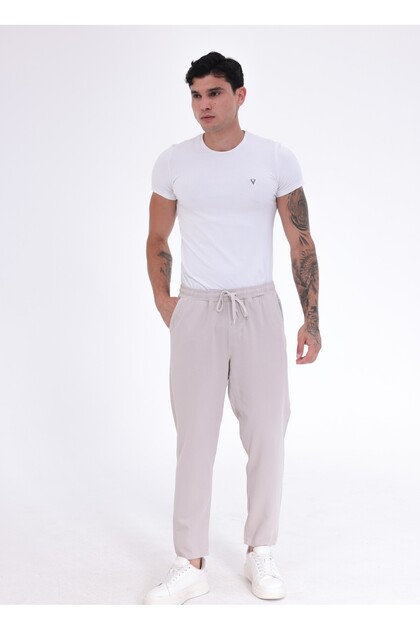 Men's Regular Fit Gabardine Trousers – Casual Comfortable Cut Classic Men's Trousers