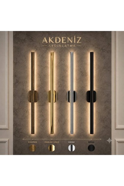 Renk Seçenekli Lineer Çubuk Duvar Apliği Banyo - Antre - Tablo - Resim