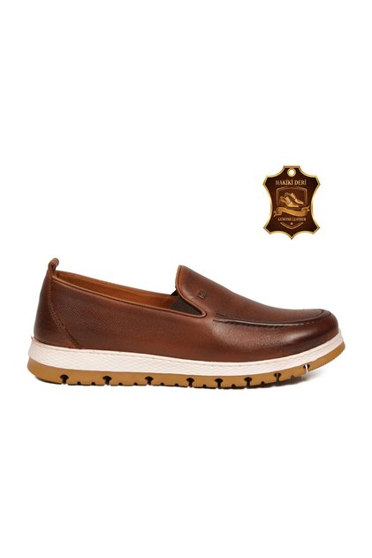 Men's Tan Genuine Leather Comfortable Sole Stylish Moccasin Casual Shoes Loafer 6574 m
