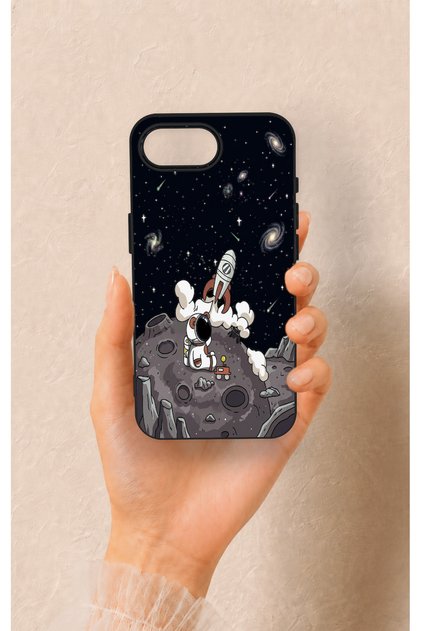 iPhone 16E Compatible Space Astronaut Patterned Silicone Case
