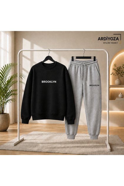 2-Piece Zero Collar Winter Printed Set