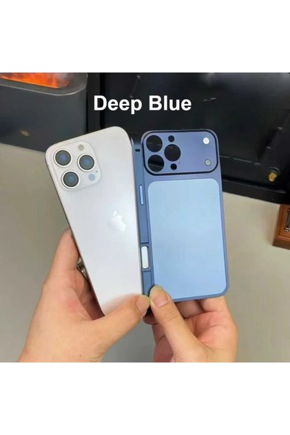 13 Pro Max Blue Original Color Alloy Frame Case For 13 14 15 16 Pro Max Instant Upgrade 17 Pro Max L